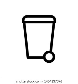 
trash can icon. symbol of delete or remove with trendy flat style icon for web site design, logo, app, UI isolated on white background. vector illustration eps 10