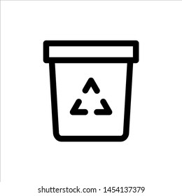 
trash can icon. symbol of delete or remove with trendy flat style icon for web site design, logo, app, UI isolated on white background. vector illustration eps 10