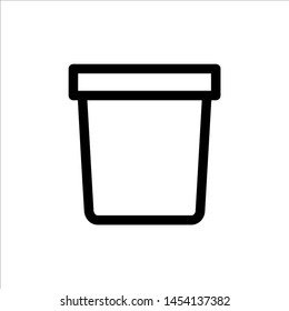 
trash can icon. symbol of delete or remove with trendy flat style icon for web site design, logo, app, UI isolated on white background. vector illustration eps 10