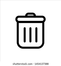 
trash can icon. symbol of delete or remove with trendy flat style icon for web site design, logo, app, UI isolated on white background. vector illustration eps 10