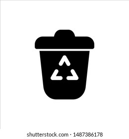 
trash can icon. symbol of delete or remove with trendy flat style icon for web site design, logo, app, UI isolated on white background. vector illustration eps 10