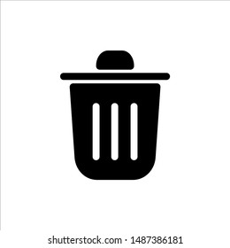 
trash can icon. symbol of delete or remove with trendy flat style icon for web site design, logo, app, UI isolated on white background. vector illustration eps 10