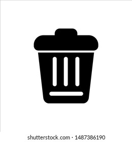 
trash can icon. symbol of delete or remove with trendy flat style icon for web site design, logo, app, UI isolated on white background. vector illustration eps 10