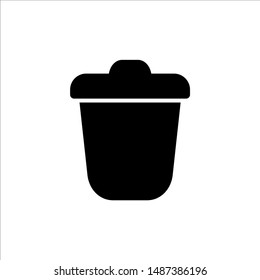 
trash can icon. symbol of delete or remove with trendy flat style icon for web site design, logo, app, UI isolated on white background. vector illustration eps 10