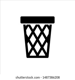 
trash can icon. symbol of delete or remove with trendy flat style icon for web site design, logo, app, UI isolated on white background. vector illustration eps 10