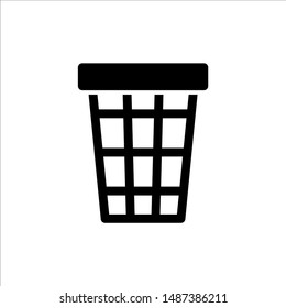 
trash can icon. symbol of delete or remove with trendy flat style icon for web site design, logo, app, UI isolated on white background. vector illustration eps 10