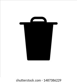 
trash can icon. symbol of delete or remove with trendy flat style icon for web site design, logo, app, UI isolated on white background. vector illustration eps 10