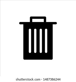 
trash can icon. symbol of delete or remove with trendy flat style icon for web site design, logo, app, UI isolated on white background. vector illustration eps 10