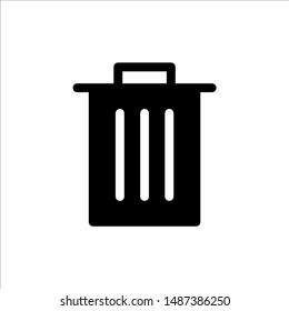 
trash can icon. symbol of delete or remove with trendy flat style icon for web site design, logo, app, UI isolated on white background. vector illustration eps 10