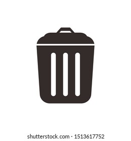 trash can icon. symbol of delete or remove with trendy flat style