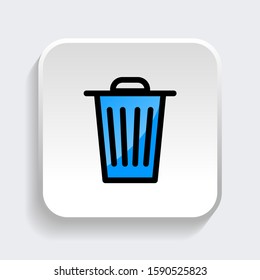 
trash can icon. symbol of delete or remove with trendy filled line style icon for web site design, logo, app, UI isolated on white background. vector illustration eps 10