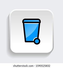
trash can icon. symbol of delete or remove with trendy filled line style icon for web site design, logo, app, UI isolated on white background. vector illustration eps 10