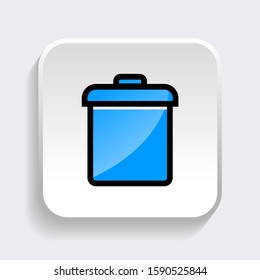 
trash can icon. symbol of delete or remove with trendy filled line style icon for web site design, logo, app, UI isolated on white background. vector illustration eps 10