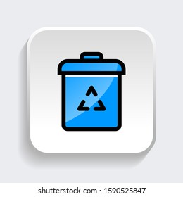 
trash can icon. symbol of delete or remove with trendy filled line style icon for web site design, logo, app, UI isolated on white background. vector illustration eps 10