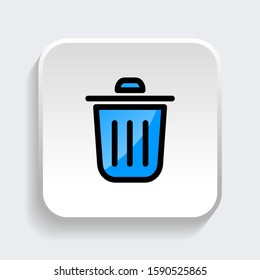
trash can icon. symbol of delete or remove with trendy filled line style icon for web site design, logo, app, UI isolated on white background. vector illustration eps 10