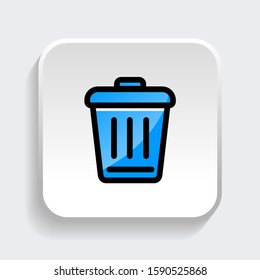 
trash can icon. symbol of delete or remove with trendy filled line style icon for web site design, logo, app, UI isolated on white background. vector illustration eps 10