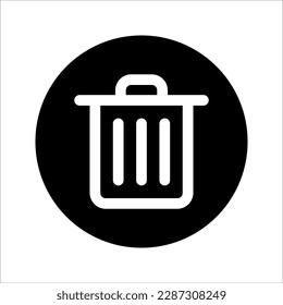 trash can icon. symbol of delete or remove with trendy flat style icon for web site design, logo, app, UI. vector illustration on white background