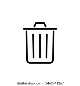 trash can icon, symbol design template 