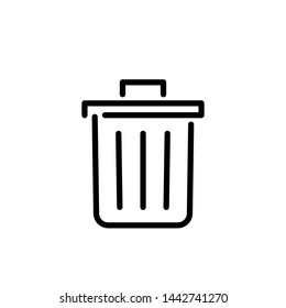 trash can icon, symbol design template 