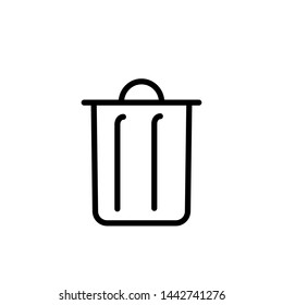 trash can icon, symbol design template 