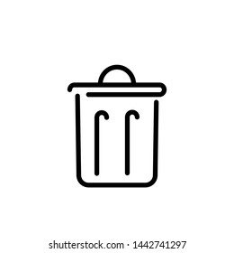 trash can icon, symbol design template 