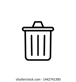 trash can icon, symbol design template 