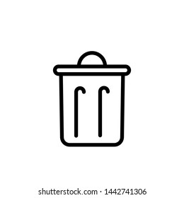 trash can icon, symbol design template 