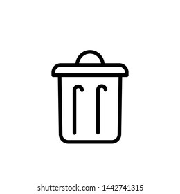 trash can icon, symbol design template 