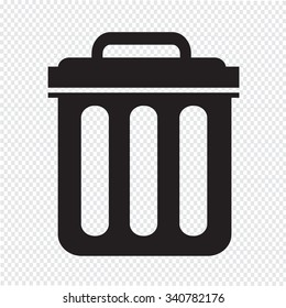 Trash can icon symbol Illustration