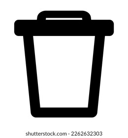 Müll kann Symbol Vektorgrafik. Recycling des bin-Designs einzeln auf weißem Hintergrund. 