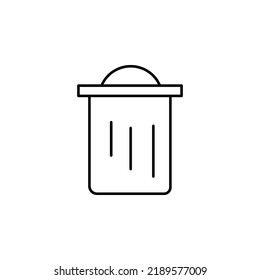 Müll kann Symbol Vorlagenfarbe editierbar. Abfall kann Vektorsymbol einzeln auf weißem Hintergrund, Illustration für Grafik und Webdesign