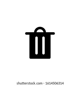 Trash can icon template. Glyph vector illustration 