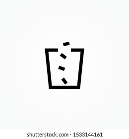 Trash can icon thin line for web and mobile, modern minimalistic flat design. 