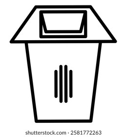 trash can icon for throwing away trash