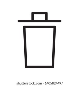 Trash can icon in trendy outline style design. Vector graphic illustration. Trash symbol for website design, logo, app, and ui. Editable vector stroke. EPS 10.
