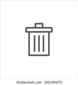 Trash can icon vector