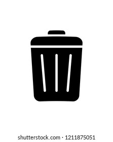 Trash can icon, vector