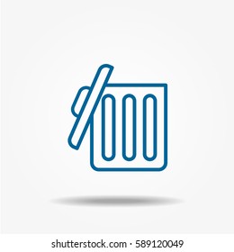 Trash can icon vector