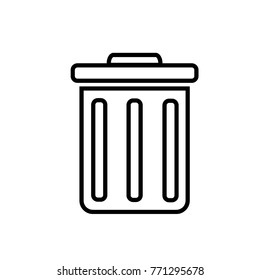 trash can icon vector