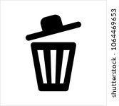 Trash Can Icon Vector Art Illustration
