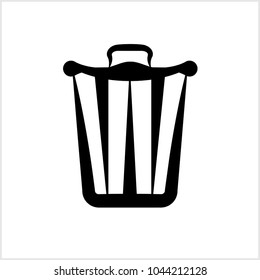 Trash Can Icon Vector Art Illustration