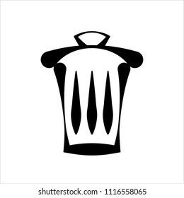 Trash Can Icon Vector Art Illustration
