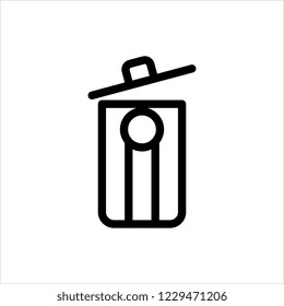 Trash Can Icon Vector Art Illustration