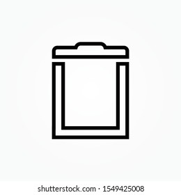 Trash can icon vector, Bin sign, Delete symbol