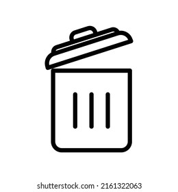 Trash can icon vector. Cleanliness, Throw garbage in its place, environmental cleanliness, healthy environment. line icon style. Simple design illustration editable