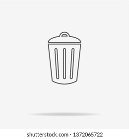 Trash can icon. Vector concept illustration for design.
