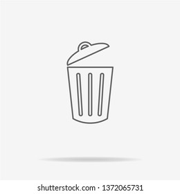 Trash can icon. Vector concept illustration for design.