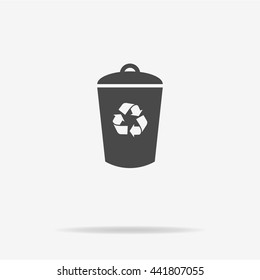 Trash can icon. Vector concept illustration for design.