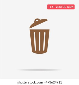 Trash can icon. Vector concept illustration for design.