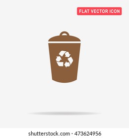 Trash can icon. Vector concept illustration for design.